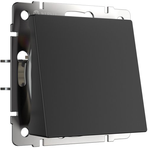 Вывод кабеля без рамки Werkel черный матовый картинка